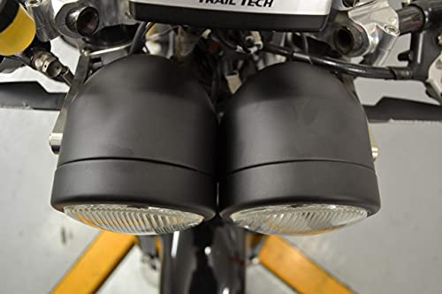 Moto Faro Fanale Anteriore Nero Doppio Doppio