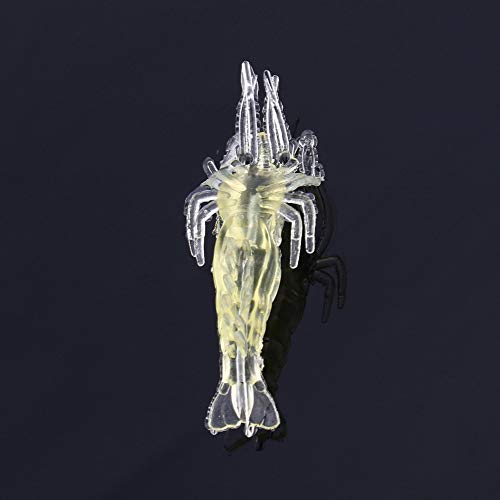 Kit 10 Isca Camarão Silicone 4cm Pesca Esportiva Super Realista Barato Liquidação Top