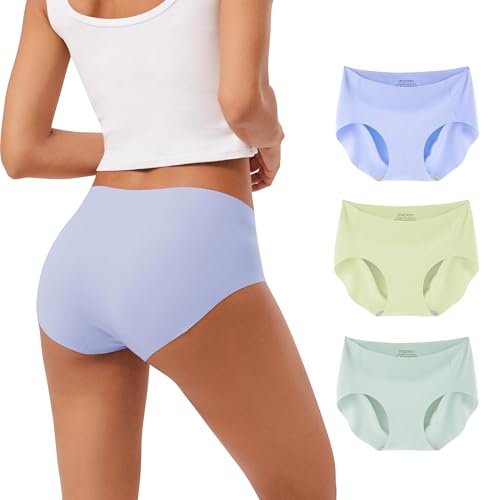 Image of INNERSY Women's Seamless No Show Hipster Panties Invisible Light Underwear 3-Pack