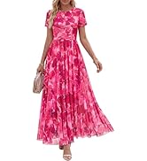 BTFBM Summer Dresses for Women 2026 Formal Short Sleeve Floral Homecoming Dress Maxi Wedding Gues...
