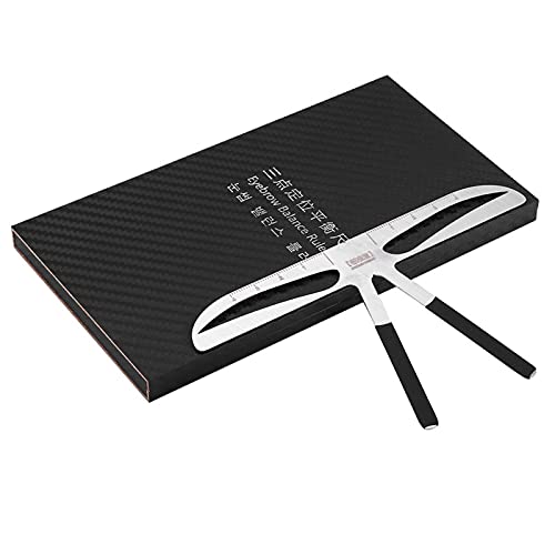 Regla de cejas, plantilla de bricolaje, herramienta de maquillaje, belleza, medida permanente, forma de tatuajes, plantilla, mejora el aseo, forma de ceja, regla de extensión de equilibrio(Type 2)