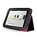 GMYLE(TM) Black PU Leather Hot Pink Interior Slim Folio Magnetic Flip Stand Case Cover with Sleep/Wake Function for Barnes & Noble Nook HD 7