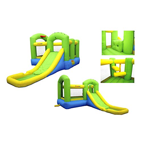 Bounceland Bounce 'N Splash Island Wet Or Dry Inflatable Bouncer Or Water Slide All In One, Large Pool, Fun Bouncing Area With Basketball Hoop, Long Slide, Ul Certified Blower Included #TOP1