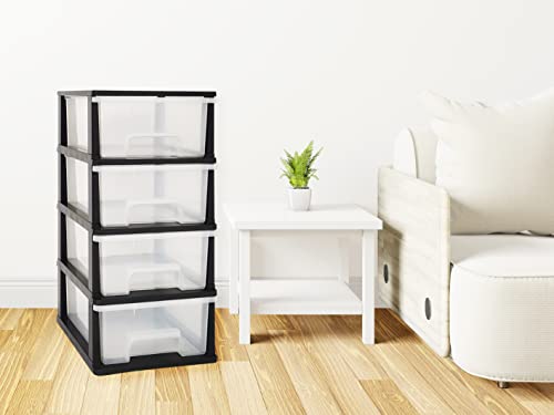 Schubladenschrank Abbaware mit 4 großen Schubladen und Rollen