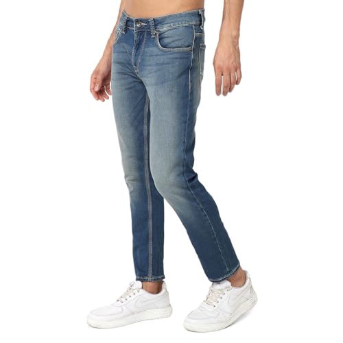 Image of Spykar Men's Slim Fit Low Rise Casual Jeans