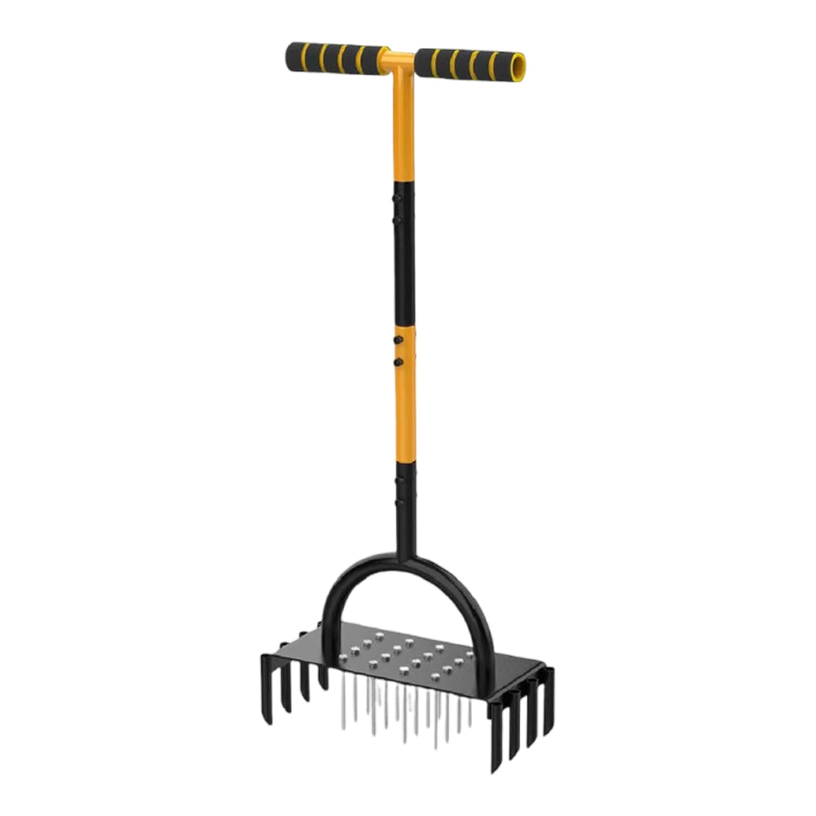 Herramienta De Aireación Jardín con En T Y 16 Púas Acero Carbono Aireador Césped para Uso En Jardinería Doméstica Aireador Jardín Profesional Eficiente