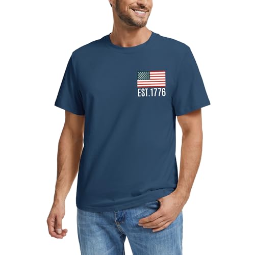 USA Shirt American Flag Shirt for Men 4th of July T Shirt Patriotic Tee Casual Short Sleeve Tops2