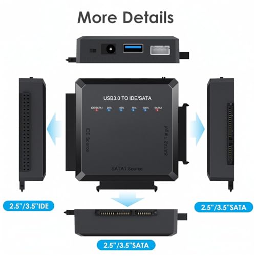 Cable USB 3.0 a IDE SATA para discos duros ssd hdd 2.5 3.5 universal adaptador de datos externo 2