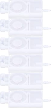 Printer Ink Damper XP600, 6Pcs Ink Damper Solvent Head, PP Inkjet Head Dampers for 4x3mm Ink Tube, Rectangular Printer Dampers Replacement for XP600 Printers, 1.14x3in