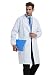 BSTT Hombre Bata de Laboratorio Blanco Uniformes de Trabajo Nueva Mejora Mangas...