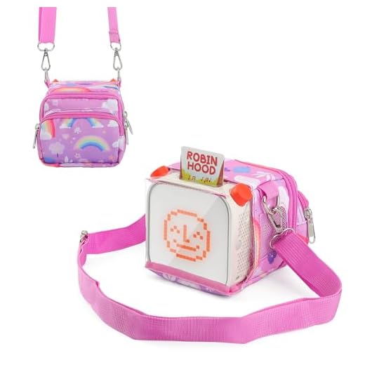 Taladad Carrying Case for Yoto Player 2nd/3rd Kids Speaker, Audiobook Cards & Radio Storage Bag (Pink)