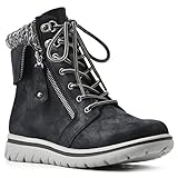 CLIFFS BY WHITE MOUNTAIN Women's Shoes Hope City Hiker Boot, Black/Fabric/Sweater, 8.5 W