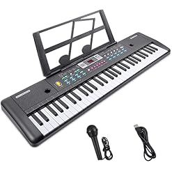 RenFox Clavier Electronique 61 Touches Clavier de Piano Enfants Piano Jouet Clavier avec Microphone, Chargable Pianos… - Les Beatles, Paul McCartney, John Lennon, RIngo Starr, George Harrison