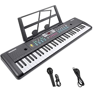 RenFox Clavier Electronique 61 Touches Clavier de Piano Enfants Piano Jouet Clavier avec Microphone, Chargable Pianos… - Les Beatles, Paul McCartney, John Lennon, RIngo Starr, George Harrison