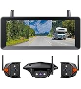 AUTO-VOX Rückfahrkamera Kabellos System für Wohnmobile：7,2" HD Bietet Ansichten Nach Hinten Seite...