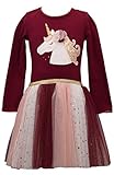 Bonnie Jean Girl's Unicorn Dress with Long Sleeves and Tutu for Baby Toddler and Little Girls (3-6...