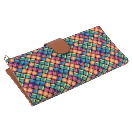 Women's Two-Fold Wallet - Handcrafted Vegan Leather Clutch with Magnetic Closure, ID Slot, Up to 10 Card Slots, 2 Notes Compartments, and 1 Coin Pouch - Multicolor2