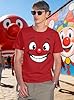 tiorhooe Red T Shirt Men Funky Comedy Face Shirts Mens Funny Graphic Crewneck Short Sleeve Tops (Red2,XXL) #3