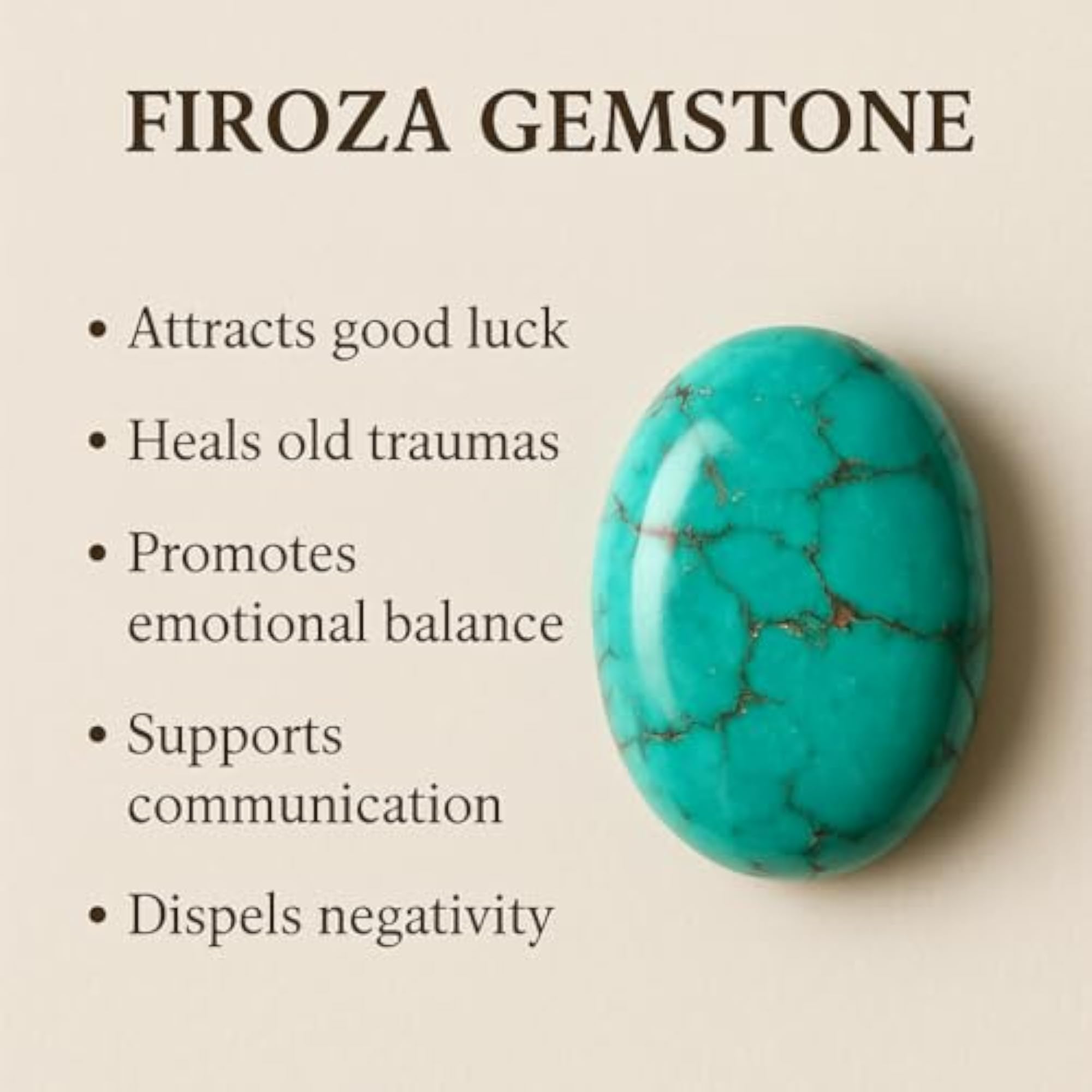 Men's 8.25 Ratti Firoza Turquoise Stone Adjustable Ring