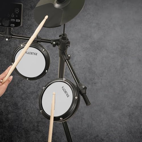 Image of Kadence MD200A Home Series 7-Piece Electric Drum Kit | Bluetooth Audio | USB-MIDI | Preset Kits | Compact Practice & Rehearsal Setup | Black