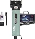Lister Star Horse Clipper - Green, Professional Animal Clipper, Clippers for Horses & Cattle, Farm Supplies, Lightweight, Low Vibration, Corded, 5m Cable, Medium Duty Clipping, 240 Volts