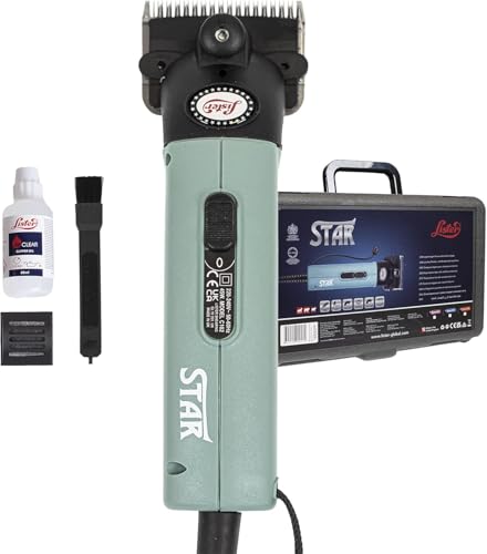 Lister Star Large Animal Clipper with Fine Blade for Horses, Cattle, Sheep, and Livestock (#258-34501), Green