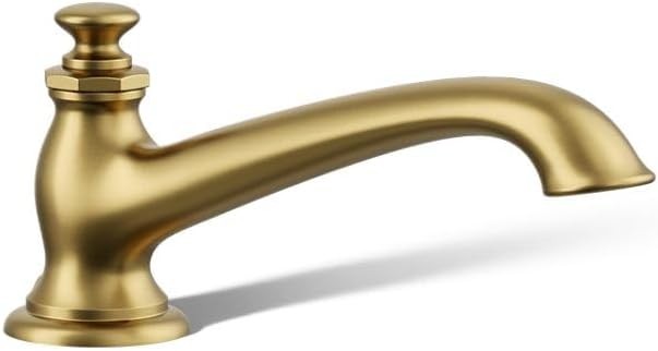 KOHLER K-72777-BN Artifacts Deck-Mount Bath Spout with Flare Design, Less Handles, Vibrant Brushed Nickel