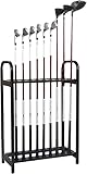 Golf Club Storage Rack Golf Putter Rack Putting Mat 18-Hole Bracket Display Rack Golf Club Organizer, Indoor and Outdoor Storage Rack