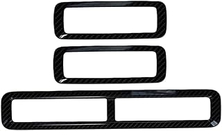 ルーフエアコン吹き出し口フレーム「ルークス BB1A/BB2A/BB5A/BB6A系 に対応 」エアコン換気口パネル 送風口カバー ガーニッシュドレスアップ カスタムパーツ 3枚 日産専用設計商品 ABS製 (カーボン柄)