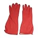 Produktbild Küche Nonslip Palm Finger Latex Gummi reinigen Handschuhe rot 30 cm Paar