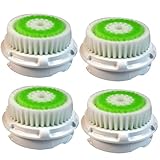 Clarisonic Acne Cleanse Facial Cleansing Brush Head Replacement Compatible with Mia 1, Mia 2, Mia Fit, Alpha Fit, Smart Profile Uplift and Alpha Fit X, 4 Count