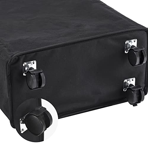 Slim Rolling Laundry Basket, Slim Laundry Hamper With Wheels And Adjustable Long Handles, 45L Small Laundry Baskets With Mesh Top, Narrow Dirty Clothes Hamper For Bedroom, Closet, And Bathroom - Black #TOP2