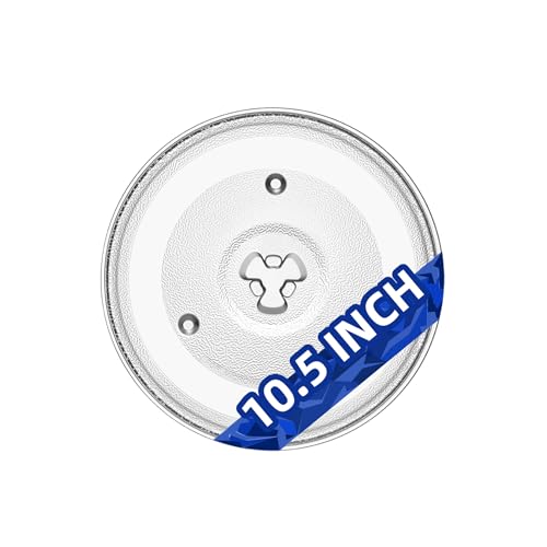 Image of 10.5 inch Glass Turntable for Microwave Hamilton Beach HB-P90D23, 252100500497, Emerson MP-P23, 10.5 inch Microwave Plate Replacement GE WB48X21336, 0.9 Cu Ft, RV 10 1 /2 inch Removable Turntable