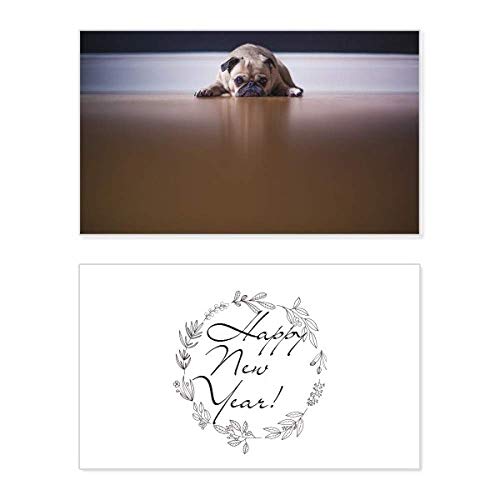 Tarjeta de Año Nuevo Dog Animal Room Foot para decorar tu salón
