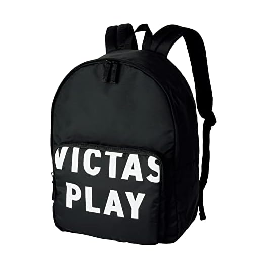 ヴィクタス(VICTAS) Victoras 682202 Table Tennis Stick Out Backpack, Black (1000), 6.3 gal (20 L), W 12.6 x H 16.9 x D 6.3 inches (32 x 43 x 16 cm)