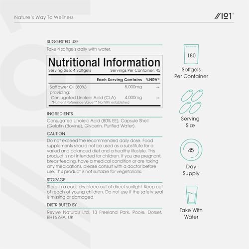 CLA Softgels 4000mg - 80% CLA Conjugated Linoleic Acid Tonalin – 180 Softgels – Diet and Weight Loss Supplement - Resealable and Recyclable Pouch by Alpha01 - Image 4