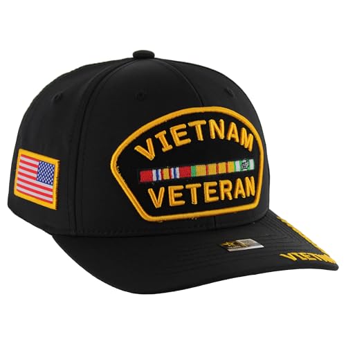 Image of Vietnam Veteran Hat US Army Official Licensed Army Veterans Embroidered Adjustable Military Baseball Cap for Men