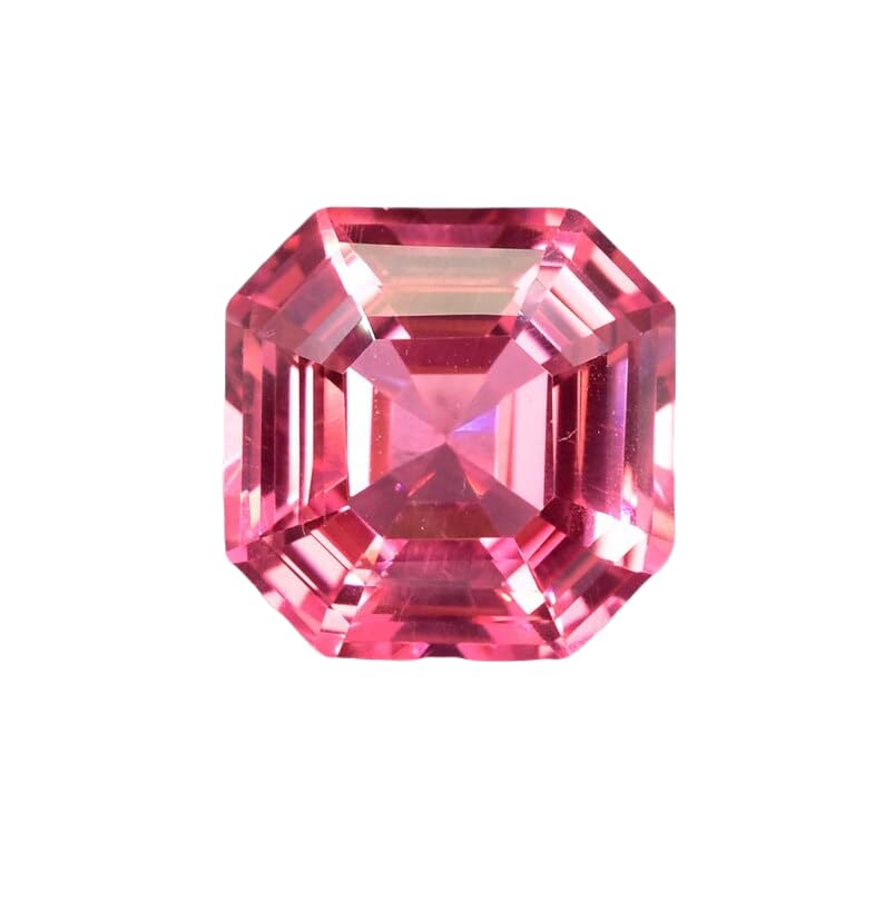 Morganite naturelle taillée en vrac de forme Asscher pour création bijoux DIY