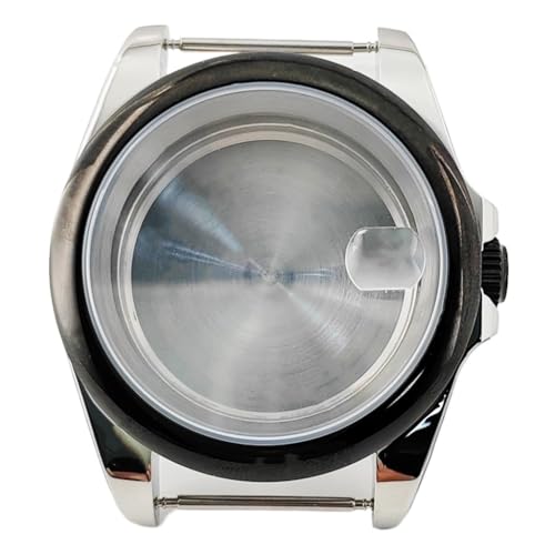 1個 40mm シルバーゴールド腕時計ケース ステンレススチールガラス NH35 NH36 ETA2824 PT5000 ST2130 自動巻きムーブメントパーツ用(Silver-Black 15,NH35 NH36)