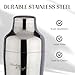 Mixology & Craft 11-Piece Cocktail Shaker Set with Wood Stand | Complete Cocktail Kit Gift Set | Top Bartender Gifts for Men & Women | Leak-Proof Tools (Silver)