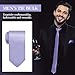 SATINIOR Solid Satin Pure Color Ties Set Men Necktie for Business Formal Occasion Wedding Class Christmas Party Gift, 3.15 In(6 Pcs,Lavender)