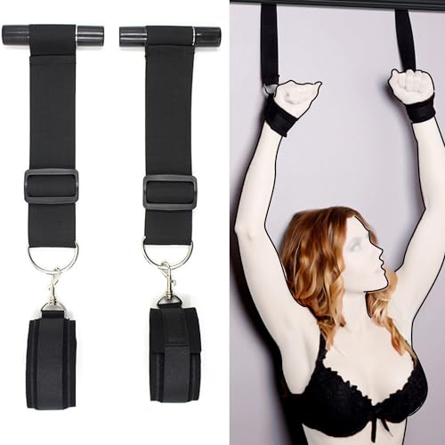 SUPKTHDY BDSM Fessel Sex Kits Bondage Set Hängende Handgelenksschellen Türfesseln Spielzeug mit 2 verstellbaren Handschellen Handschellen SM Handschellen Sexspielzeug