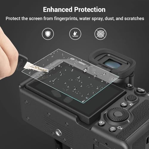 Image of VERTUS Premium Tempered Glass Screen Protector for Sony Alpha A6700 A7CII A7CR A7M4 A7M 4 A7IV A7IV A7MIV ZV-E1 Camera || Anti Scratch || Edge to Edge Protection || 9H Hardness Ultra HD