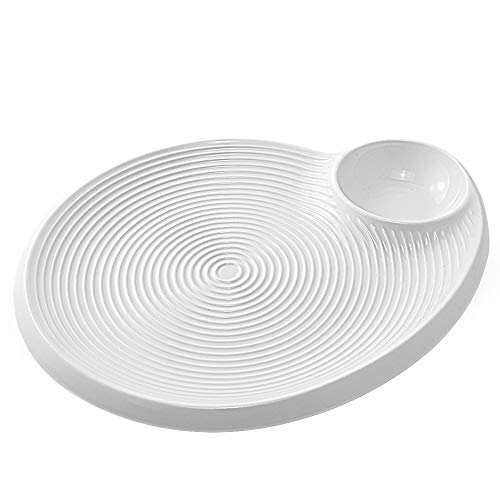 77L Sushi Plate, Ceramic Sushi Plate with Dipping Saucer - Sushi Dish, 8