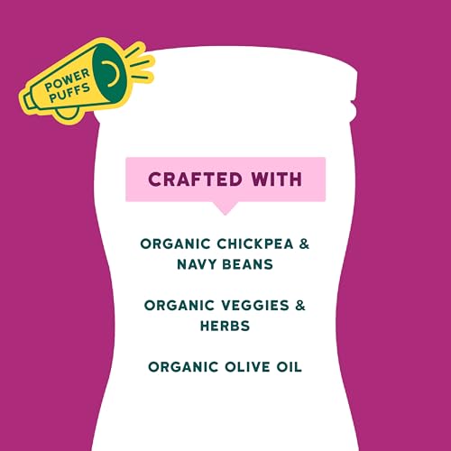 Image of Serenity Kids Organic Baby Food Puffs, No Added Sugar, Grain Free, 1.5 Oz | Savory Not Sweet, Skip Rice & Wheat, Veggie & Legume Blend, Organic Olive Oil, Organic Toddler Snacks, For Toddlers 1-3
