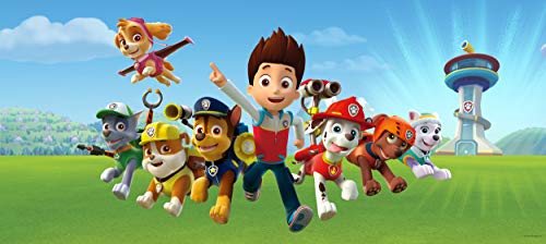 AG Design Paw Patrol FTDN H 5391 Fleece Photo Wallpaper for a Nursery 202 x 90 cm Multi-Coloured, Multicoloured, 202 x 202 cm