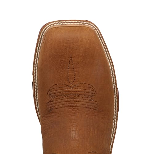 Image of Twisted X Men's 12 inch Western Work Boot, Square Toe Nano Toe with CellStretch, Caramel Cafe & Green, 14 D