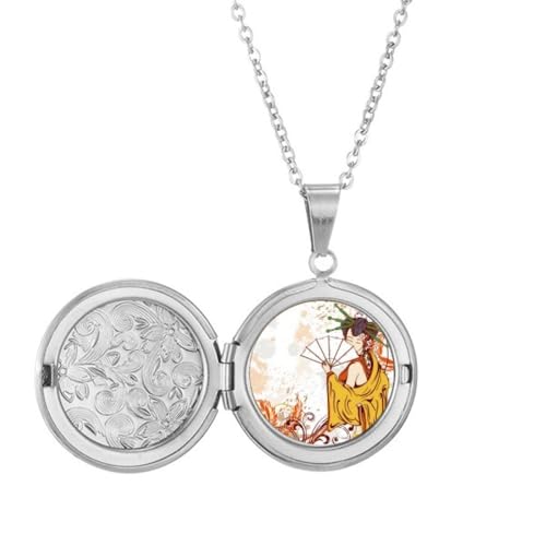 Collier médaillon photo ne ternit pas pendentif personnalisé Japanfan