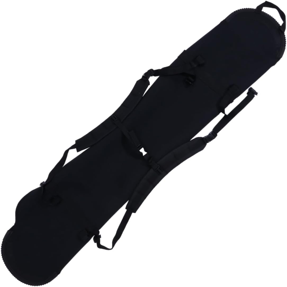 Snowboard Cover and Gear Backpack, Black Sturdy Storage Bag with Shoulder Straps for Travel and Snowboard Protection