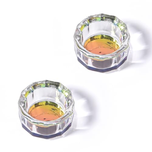 2Pzs Dappen Dish con Tapa para Arte de Uñas Acrílico miniatura 6